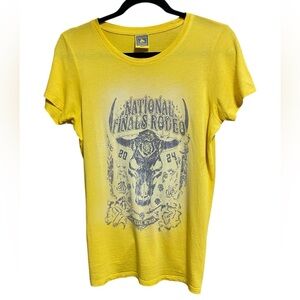 NATIONAL FINALS RODEO TEE - OFFICIAL PRCA PRODUCT - SZ S - EUC - 2 TONED